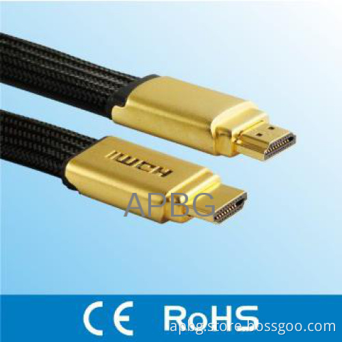 Gold Plated Connector Flat HDMI Cable